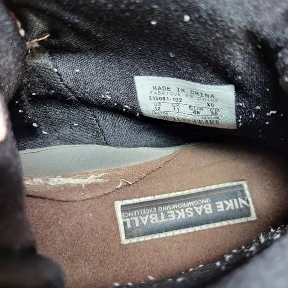 Nike Men's Brown and White High-Top Sneakers - Picture 7 of 7